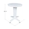 International Concepts 30 in. Solid Wood Round Top Pedestal Dining Table - 35.9 in. High, White K08-30RT-23B-36 - alternate 4